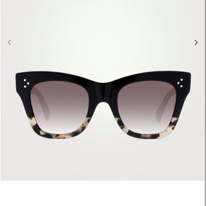 Celine Sunglasses Cat eye Black Tortoiseshell New in box